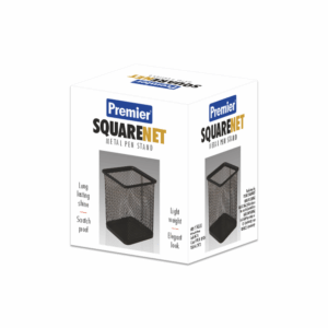 Premier Round Net Metal Pen Stand Box Pkg