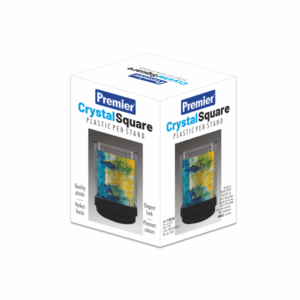 Premier Crystal Square Revolving Pen Stand