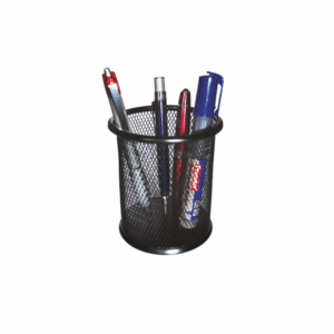 Premier Round Net Metal Pen Stand 12 Pc Pkg